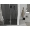 Mexen Lima folding shower door 90 cm, Graphite, Chrome - 856-090-000-01-40