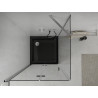 Mexen Lima folding shower cabin 80 x 80 cm, transparent, chrome + Flat tray, black - 856-080-080-01-00-4070