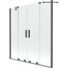 Mexen Velar Duo 2-panel Sliding Bathtub Screen 140 x 150 cm, Transparent, Gun Metal - 896-140-000-02-95