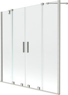 Mexen Velar Duo sliding bathtub screen 2-wing 140 x 150 cm, transparent, brushed nickel - 896-140-000-02-97