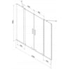 Mexen Velar Duo sliding bathtub screen 2-wing 140 x 150 cm, transparent, brushed nickel - 896-140-000-02-97