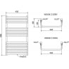 Mexen Apollo bathroom radiator 860 x 450 mm, 424 W, black - W117-0860-450-00-70