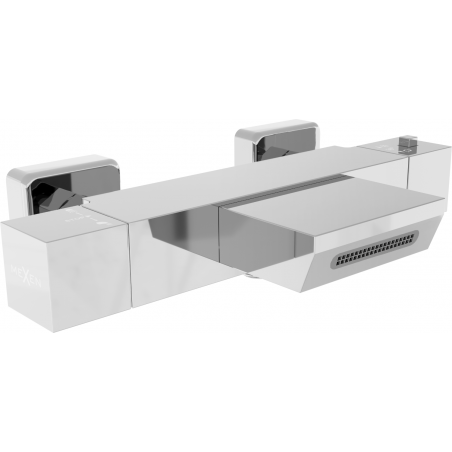 Mexen Cube thermostatic bathtub faucet, chrome - 77360-00