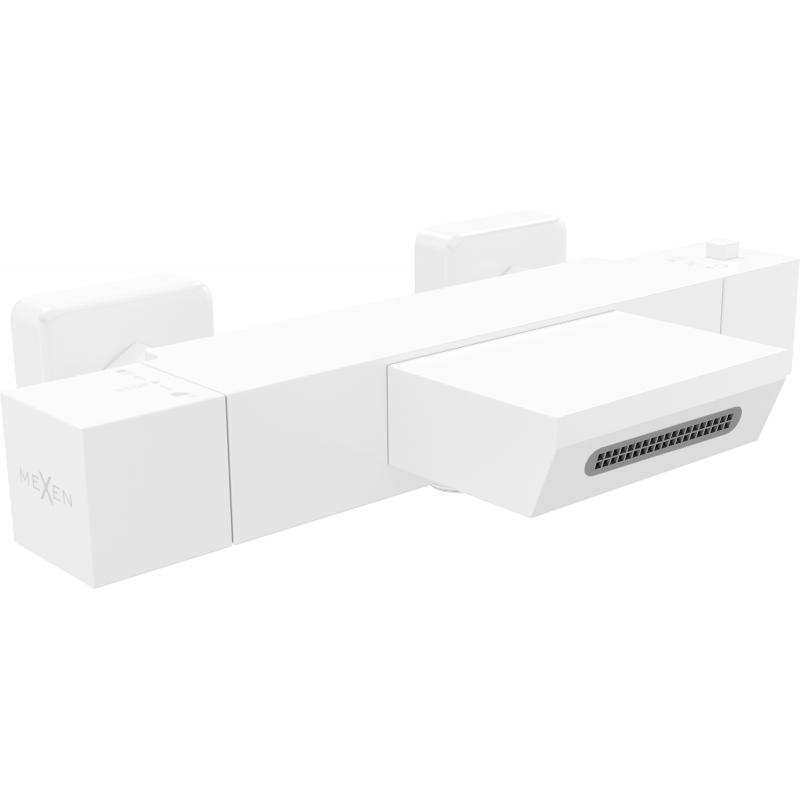 Mexen Cube thermostatic bathtub faucet, white - 77360-20