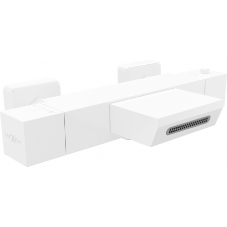 Mexen Cube thermostatic bathtub faucet, white - 77360-20