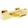 Mexen Cube Thermostatic Bath Tap, Gold - 77360-50