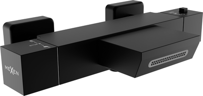 Mexen Cube thermostatic bathtub mixer tap, Black - 77360-70
