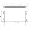 Mexen CCF21 Flat Plate Radiator 300 x 1100 mm, Central Lower Connection, 694 W, Anthracite - W6C21F-030-110-66
