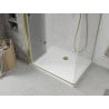 Mexen Lima folding shower cubicle 80 x 90 cm, Transparent, Gold + shower tray Flat - 856-080-090-50-00-4010