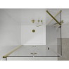 Mexen Lima folding shower cabin 90 x 70 cm, transparent, gold + Flat tray - 856-090-070-50-00-4010