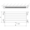 Mexen Line CCL21 panel radiator 300 x 1300 mm, bottom central connection, 820 W, anthracite - W6C21L-030-130-66
