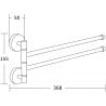 Mexen double swivel towel rail, black - 7039242-70
