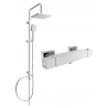 Mexen Tord surface-mounted shower set with a rainmaker and thermostatic mixer tap Cube, Chrome - 77200200-00