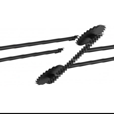 Mexen double swivel towel rack, Black - 7039242-70