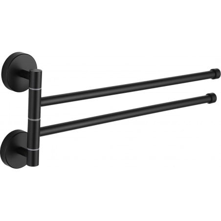 Mexen double swivel towel rail, black - 7039242-70