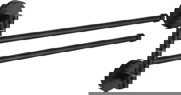 Mexen double swivel towel rack, Black - 7039242-70