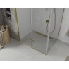 Mexen Lima folding shower cabin 80 x 90 cm, transparent, gold - 856-080-090-50-00