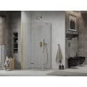 Mexen Lima folding shower enclosure 80 x 90 cm, transparent, gold - 856-080-090-50-00