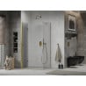 Mexen Lima folding shower enclosure 80 x 90 cm, transparent, gold - 856-080-090-50-00