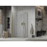 Mexen Lima folding shower cabin 90 x 70 cm, transparent, gold - 856-090-070-50-00