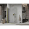 Mexen Lima folding shower cabin 90 x 70 cm, transparent, gold - 856-090-070-50-00