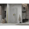 Mexen Lima folding shower cabin 90 x 80 cm, transparent, gold - 856-090-080-50-00