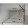 Mexen Lima Folding Shower Cabin 90 x 100 cm, Transparent, Gold - 856-090-100-50-00
