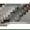 Mexen Lima folding shower cubicle 100 x 70 cm, Transparent, Gold - 856-100-070-50-00