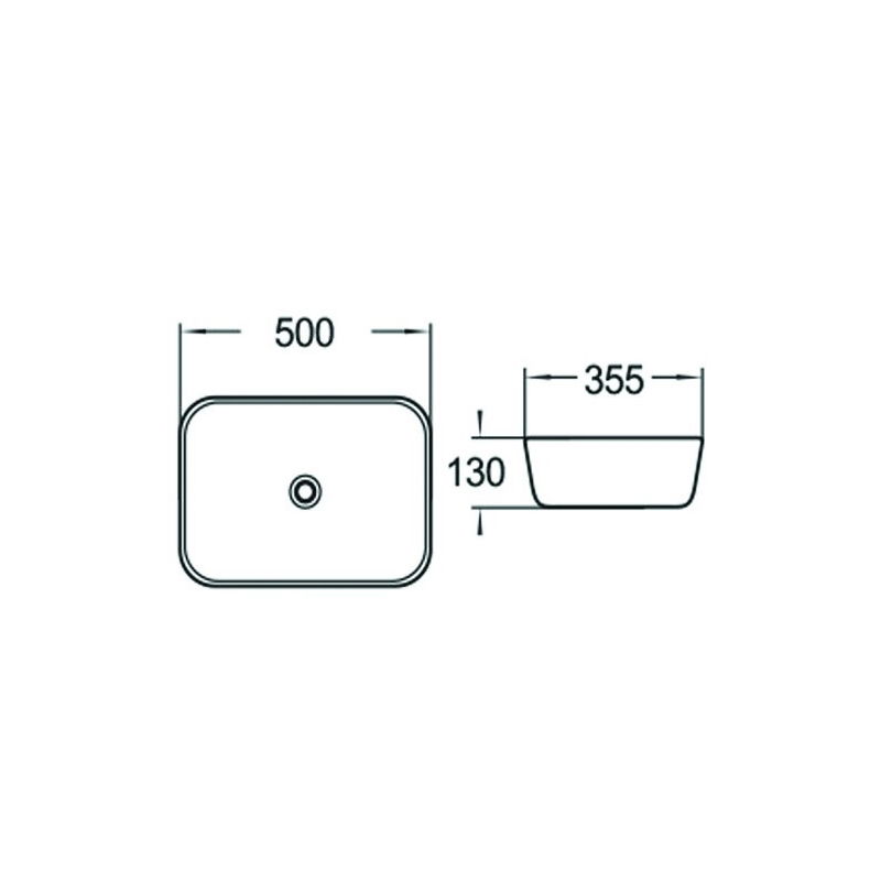 Mexen Luna countertop washbasin 50 x 35 cm, white - 21635000
