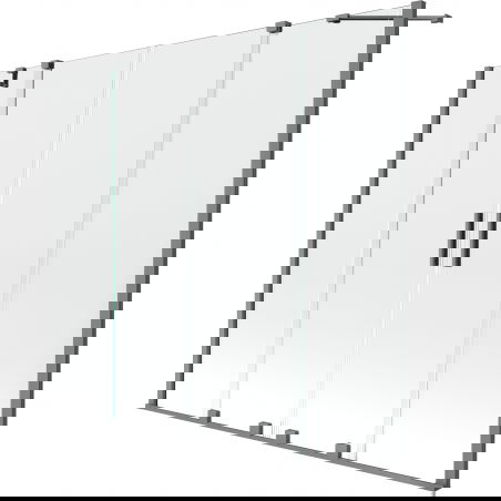 Mexen Velar Duo 2-door sliding bath screen 190 x 150 cm, transparent, gun metal - 896-190-000-02-95