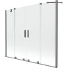 Mexen Velar Duo 2-wing sliding bath screen 190 x 150 cm, transparent, gun metal - 896-190-000-02-95