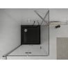 Mexen Lima folding shower cabin 90 x 90 cm, transparent, chrome + Flat shower tray, black - 856-090-090-01-00-4070