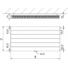 Mexen Line CCL21 panel radiator 400 x 1600 mm, bottom central connection, 1270 W, black - W6C21L-040-160-70