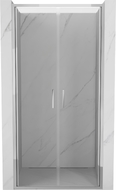 Mexen Exo-B Duo double hinged shower door 90 cm, transparent, chrome - 814-090-000-01-00