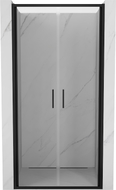 Mexen Exo-B Duo double hinged shower door 70 cm, transparent, black - 814-070-000-70-00