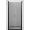 Mexen Exo-B Duo double hinged shower doors 80 cm, transparent, black - 814-080-000-70-00