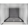Mexen Exo-B Duo double hinged shower door 70 cm, transparent, black - 814-070-000-70-00