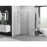 Mexen Exo-R pentagonal hinged shower enclosure 80 x 80 cm, transparent, chrome - 812-080-080-01-00