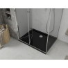 Mexen Lima folding shower cabin 100 x 90 cm, transparent, chrome + Flat tray, black - 856-100-090-01-00-4070