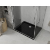 Mexen Lima folding shower cabin 100 x 90 cm, transparent, chrome + Flat tray, black - 856-100-090-01-00-4070