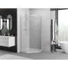 Mexen Exo-R pentagonal swinging shower cabin 100 x 100 cm, transparent, chrome - 812-100-100-01-00