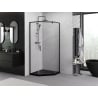 Mexen Exo-R pentagonal hinged shower enclosure 80 x 80 cm, transparent, black - 812-080-080-70-00