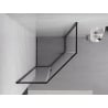 Mexen Exo-R pentagonal hinged shower enclosure 80 x 80 cm, transparent, black - 812-080-080-70-00