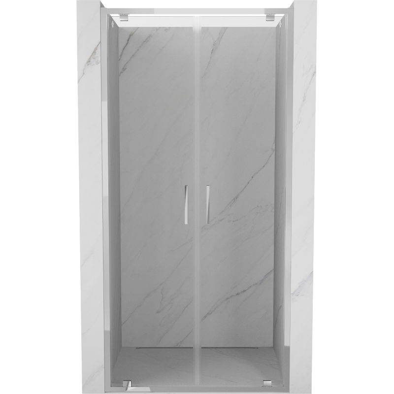 Mexen Exo double hinged shower door 70 cm, transparent, chrome - 8182-070-000-01-00