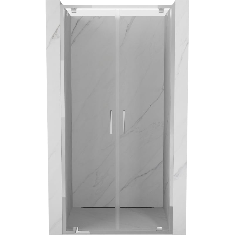Mexen Exo double hinged shower doors 80 cm, transparent, chrome - 8182-080-000-01-00