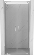 Mexen Exo-BR Duo double hinged shower doors 90 cm, transparent, chrome - 8182-090-000-01-00