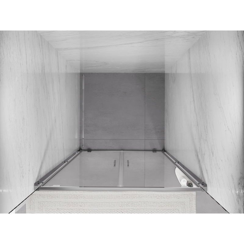 Mexen Exo double hinged shower door 90 cm, transparent, chrome - 8182-090-000-01-00