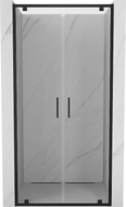 Mexen Exo-BR Duo double hinged shower door 70 cm, transparent, black - 8182-070-000-70-00