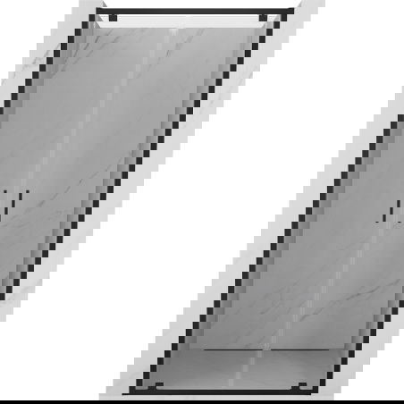 Mexen Exo double hinged shower doors 90 cm, transparent, black - 8182-090-000-70-00
