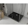 Mexen Lima Foldable shower enclosure 120 x 80 cm, transparent, chrome + Flat tray, black - 856-120-080-01-00-4070